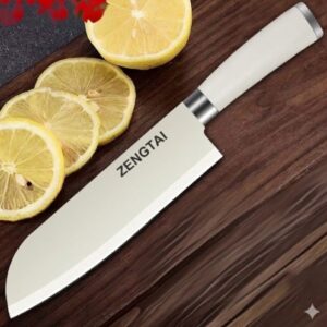 Stainless steel santoku knife